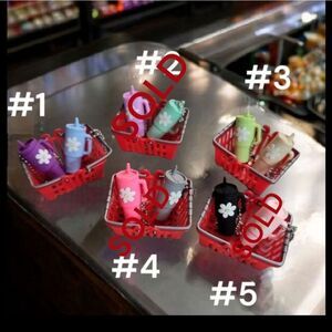 Tumbler Key CHARMS with CUTE BASKET
